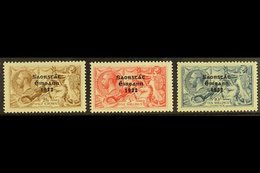 1927-28 SEAHORSES SET 2s6d To 10s, SG 86/88, The 10s From The Broken "S" Plate, Fine Mint. (3) For More Images, Please V - Autres & Non Classés
