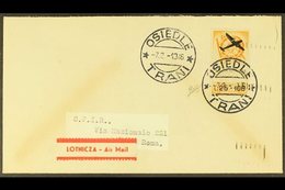 POLISH CORPS 1946 25L + 100L Yellow And Black Airmail, Variety "imperf", Sass 3A, Fine Used On Cover To Rome Tied By "Os - Sin Clasificación