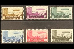 EGEO (DODECANESE ISLANDS) 1933 Air Airship Graf Zeppelin Complete Set (SG 116/21, Sassone 22/27), Very Fine Mint, Very F - Other & Unclassified