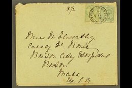 1894 (Jan 29) Envelope To USA Bearing QV ½d & 2d (SG 16a & 28) Tied By Fine Crisp BUFF BAY Cds. For More Images, Please  - Jamaïque (...-1961)