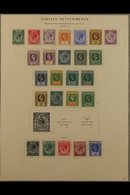 1912 - 1945 HIGHLY COMPLETE SUPERB MINT COLLECTION Lovely Fresh Mint Collection Complete To The $5 Value For Most Issues - Straits Settlements