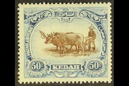 KEDAH 1921-32 50c Brown & Grey-blue Type II Wmk Crown To Left, SG 36c, Very Fine Mint, Fresh. For More Images, Please Vi - Other & Unclassified