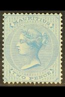1863 2d Bright Blue, Wmk CC, SG 60, Very Fine Mint. For More Images, Please Visit Http://www.sandafayre.com/itemdetails. - Mauritius (...-1967)