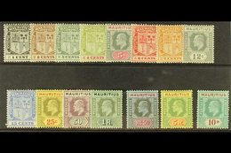 1910 Ed VII Set Complete, Wmk MCA, SG 181/95, Very Fine Mint. (15 Stamps) For More Images, Please Visit Http://www.sanda - Mauricio (...-1967)