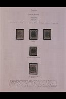 1899-1930 "HALF ANNA BLACK" STUDY Includes 1899-1900 ½a Black Imperf (SG 22) Four Unused Examples With One Showing The D - Népal