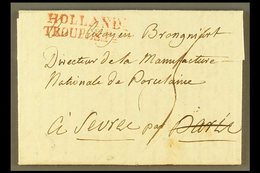 1795? Batavian Republic Cover Addressed To The Director Of National Porcelain Production, Sevres With Fine Strike In Red - Altri & Non Classificati