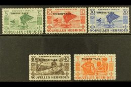 FRENCH POSTAGE DUES 1953 Overprints Complete Set, SG FD92/96, Very Fine Cds Used, Fresh. (5 Stamps) For More Images, Ple - Andere & Zonder Classificatie