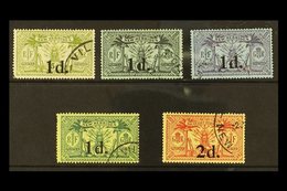 INSCRIBED IN ENGLISH 1920 Surcharge Set To 2d On 40c Red On Yellow, SG 30/34, Fine Used, Odd Tiny Fault. (5 Stamps) For  - Other & Unclassified