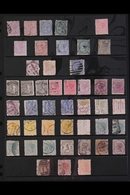 1874-1898 USED "SIDEFACE" COLLECTION. An Unchecked Used Range Presented On A Stock Page With Values To 5s, Advertisement - Altri & Non Classificati