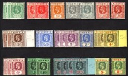1921-32 Script Wmk Set To 5s SG 15/28, Plus Additional Shades And Die Changes To 2/6d (3) And 5s, Fine Mint. (33 Stamps) - Nigeria (...-1960)