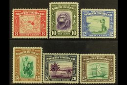 1939 Definitives 8c To 25c, SG 308/13, Never Hinged Mint. Fresh! (6 Stamps) For More Images, Please Visit Http://www.san - North Borneo (...-1963)