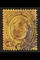 1908-11 KEVII 3d Purple/yellow, Watermark INVERTED, SG 75w, Used, Heavy Cancel. For More Images, Please Visit Http://www - Nyasaland (1907-1953)