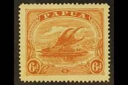 1911-15 6d Orange-brown WATERMARK CROWN TO RIGHT OF A Variety, SG 89w, Fine Mint, Scarce. For More Images, Please Visit  - Papua Nuova Guinea
