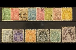 1898-1908 Arms Defins Set, SG 75/90, Good To Fine Used (14 Stamps). For More Images, Please Visit Http://www.sandafayre. - Andere & Zonder Classificatie