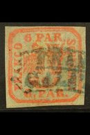 1862-64 6p Vermilion Handstruck On Wove Paper (SG 30, Michel 9 Ixa), Used With "Franco / Galata" Boxed Cancel, Four Clea - Sonstige & Ohne Zuordnung