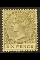 1890 6d Olive-brown, SG 19, Very Fine Mint. For More Images, Please Visit Http://www.sandafayre.com/itemdetails.aspx?s=6 - St.Christopher-Nevis & Anguilla (...-1980)