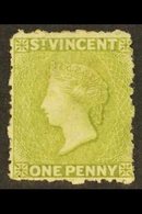 1880 1d Olive-green Perf, 11 To 12½, SG 29, Mint. For More Images, Please Visit Http://www.sandafayre.com/itemdetails.as - St.Vincent (...-1979)