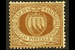 1877 30c Brown, SG 6, Sass 6, Fine Mint With One Shortish Perf For More Images, Please Visit Http://www.sandafayre.com/i - Otros & Sin Clasificación