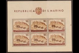 1951 75th Anniversary Of UPU 300L Air complete Sheetlet Of Six, Sassone Foglietti 10, Never Hinged Mint. For More Images - Sonstige & Ohne Zuordnung