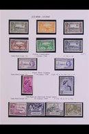 1937-1949 COMPLETE VERY FINE MINT COLLECTION In Hingeless Mounts On Leaves, ALL DIFFERENT, Includes 1938-44 Pictorials S - Sierra Leona (...-1960)