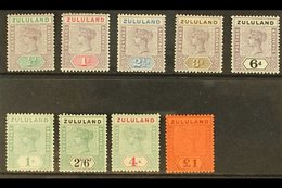 ZULULAND 1894-96 Complete Key Plates Set To £1, SG 20/28, Very Fine Mint. (9 Stamps) For More Images, Please Visit Http: - Ohne Zuordnung