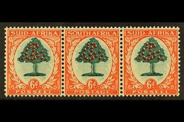 1933-48 6d Green & Vermilion, Die I, SG 61, Never Hinged Mint In A Strip Of 3 (seemed A Shame To Split A Stamp Off). For - Unclassified