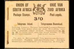 BOOKLET 1921 3s Black On Salmon-pink Cover, Panes With Watermark Inverted, Some Hand-written Inscriptions On Interleavin - Ohne Zuordnung