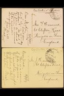 1917-18 Correspondence Of 4 O.A.S. Picture Postcards Of German East Africa To UK Showing Various Views And Situations Wi - Tanganyika (...-1932)