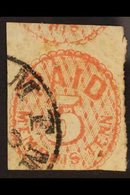 MEMPHIS, TENN. 1861 5c Red, Scott 56X2, Used With 3 Margins Showing Portion Of Adjoining Stamp At Top. For More Images,  - Other & Unclassified