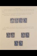 1879 PLATING STUDY Presented On Three Album Pages, We See The Second (1879) "Esculas" Issue, 10c Blue & 10c Deep Blue, C - Venezuela