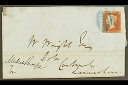 1850 (4 Sept) Entire From Shaftsbury To Cartmel, Lancashire (now Part Of Cumbria), Franked 1d Red, 3 Margins, Tied By Sh - Otros & Sin Clasificación