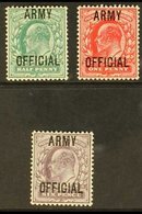 OFFICIALS: ARMY 1902 ½d, 1d And 6d, SG O48/50, Very Fine Mint. (3 Stamps) For More Images, Please Visit Http://www.sanda - Sin Clasificación