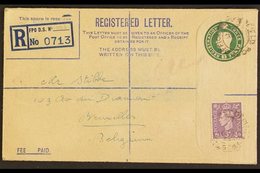 REGISTRATION ENVELOPES FORCES ISSUE 1944 3d Green, Size G2, Both Types With Square And Round Stops On The Back, Huggins  - Non Classificati