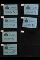 1962-1964 5s PHOSPHOR BOOKLET SELECTION A Seldom Offered Selection Of 5s Blue Cover "Wilding" Phosphor Booklets Includin - Other & Unclassified