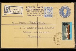 REGISTRATION ENVELOPE FORCES ISSUE 1966 1s9d Blue, Size G2, Huggins RPF 14, Uprated With 4d Definitive Plus 1s3d Hovercr - Altri & Non Classificati