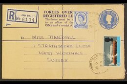 REGISTRATION ENVELOPE FORCES ISSUE 1966 1s9d Blue, Size G2, Huggins RPF 14, Uprated With 4d Definitive Plus 1s3d Hovercr - Other & Unclassified