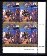 ARGENTINA ARGENTINE 2014 CHRISTMAS,RELIGION ART PAINTING BLOC OF 4 CUADRE YV 3062 GJ 4075 MNH - Ungebraucht