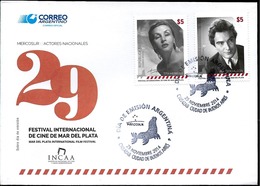 ARGENTINA ARGENTINE 2014 ART THEATHER ACTORS YV 3068-9 GJ 4076-77 FDC - Unused Stamps