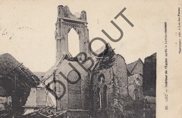 Postkaart-Carte Postale LOO/ Loo-Lez-Furnes Kerk Bombardement (o517) - Lo-Reninge
