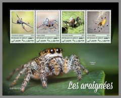 DJIBOUTI 2019 MNH Spiders Spinnen Araignees M/S - IMPERFORATED - DH1913 - Spinnen