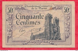 50 Centimes  Chambre De Commerce De La Marne   Dans L 'état (1) - Cámara De Comercio