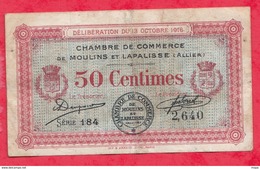50 Centimes  Chambre De Commerce De Moulins & Lapalisse  Dans L 'état (4) - Chambre De Commerce