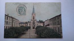 Carte Postale ( Q6  ) Ancienne De Pontcharra Sur Turdine , La Place - Pontcharra-sur-Turdine