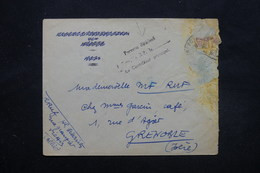 FRANCE - Enveloppe De Vichy Pour Grenoble, Griffe " Parvenue Détériorée " En 1943 - L 27799 - Lettere Accidentate