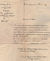 VP14.658 - MILITARIA - SAINT - BRIEUC 1896 - Lettre Mr Le Major Du 71 ème Rgt D'Infanterie à Mr Le Maire De GUEMENE - Documenti