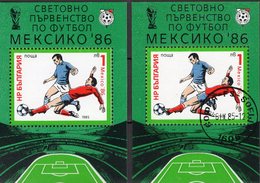 Mexiko 1986 Fußball Bulgaria Blocks 155 **/o 4€ Fußballer Bei Spielszene Hojita Blocs Ss M/s Sport Sheets Bf Soccer - Usati