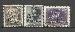 ESPAÑA ANIVERSARIO DEL NACIMIENTO DE CERVANTES EDIFIL NUM. 1012/1014 SERIE COMPLETA USADA - 1931-50 Used