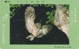 RARE Télécarte Japon / 410-5508 - ANIMAL - OISEAU - HIBOU - OWL BIRD Japan Phonecard - EULE TK - 4288 - Gufi E Civette