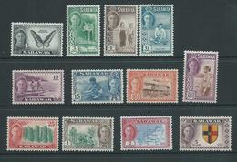 Sarawak 1950 KGVI Definitives Part Set Of 12 To $5 Fresh Mint - Sarawak (...-1963)