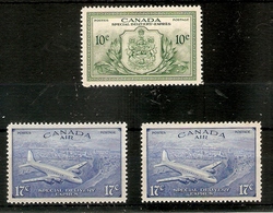 CANADA 1946 SPECIAL DELIVERY SET OF 3 STAMPS SG S15/S17 MOUNTED MINT Cat £29+ - Express